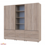 Шафа для одягу Дорос Гелар дуб сонома 4-х дверна з пеналом 215 см