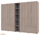 Шафа Дорос Гелар дуб сонома з Етажеркою 6 дверна 270,6 см
